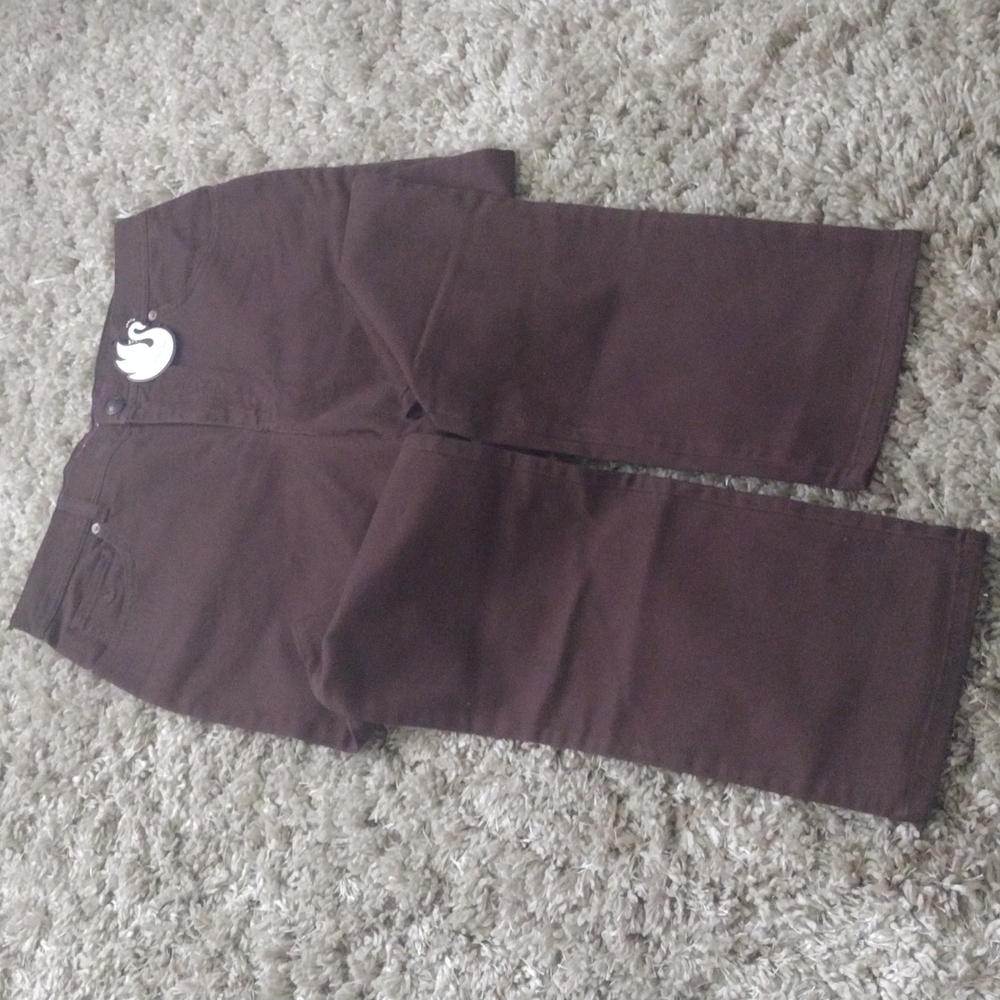 2- Size 8 stretch average khaki and brown pants